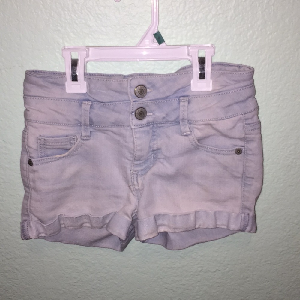 light blue shorts